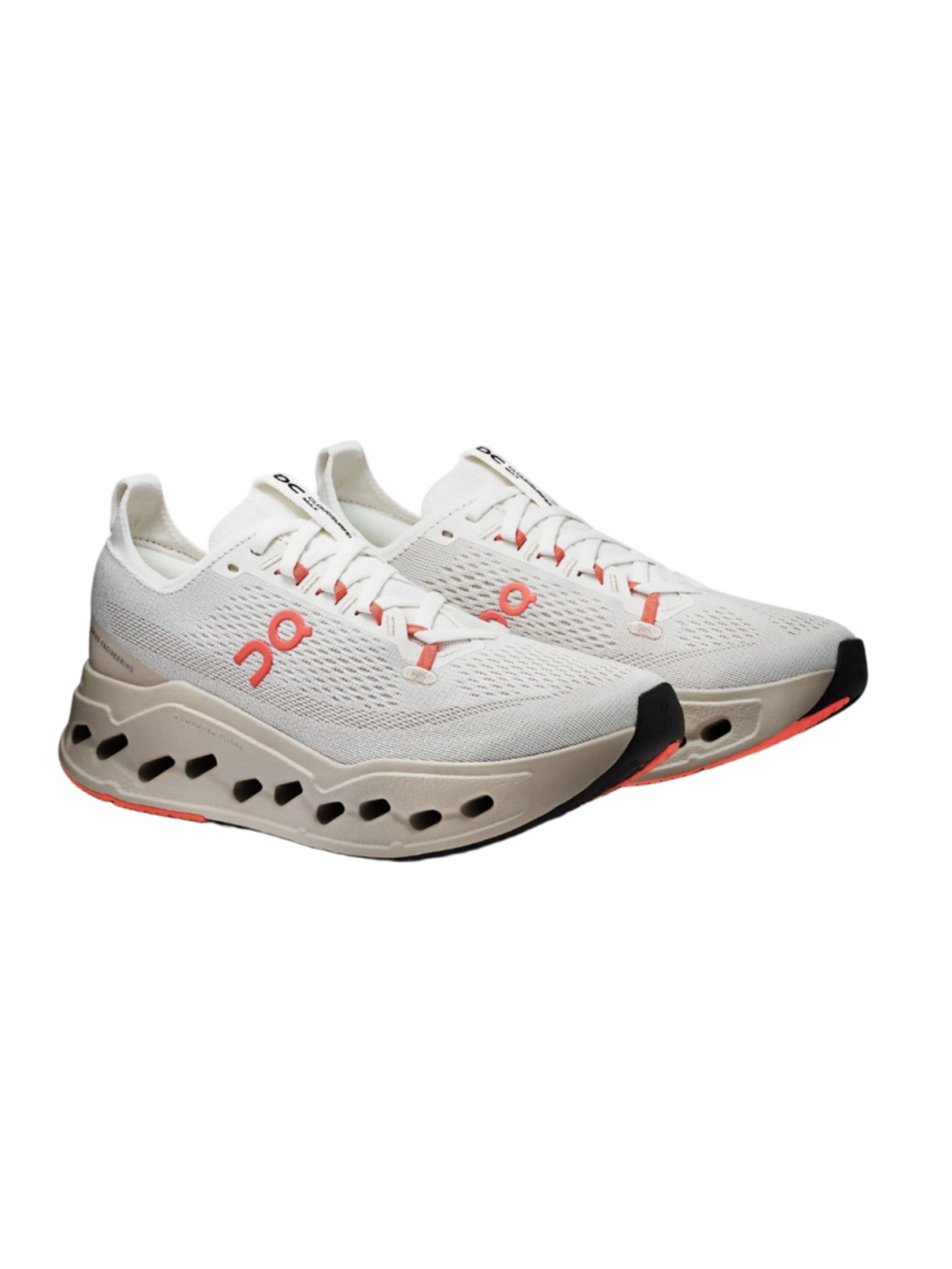 On Cloudsurfer Max Womens Size 9 Ivory Salmon Running Shoes Sneakers New In Box